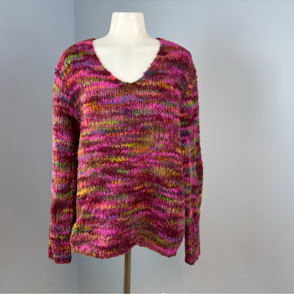 Ann Taylor Multicolor V-Neck Sweater